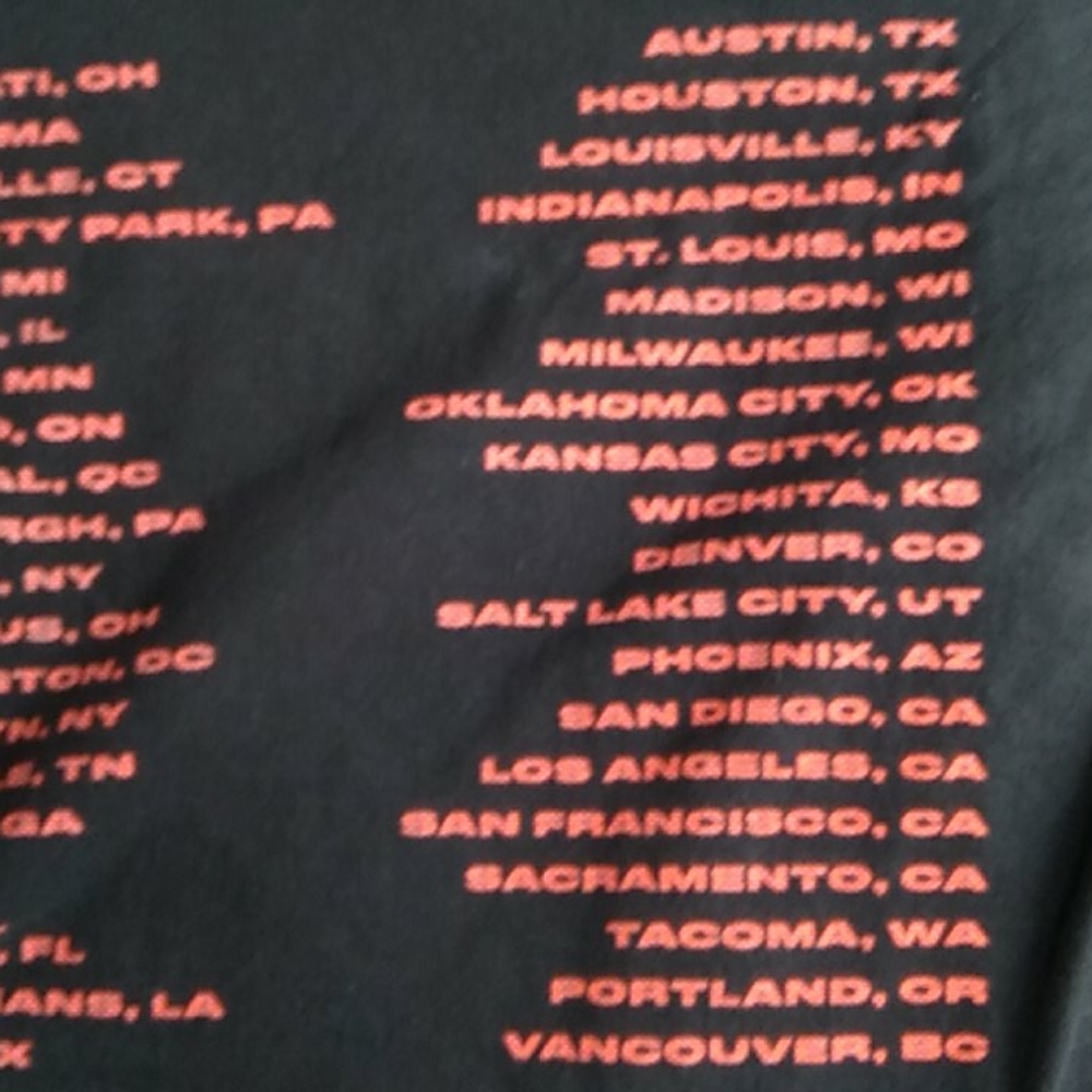 2019 5SOS NORTH AMERICAN TOUR SHIRT - Picture 6 of 8